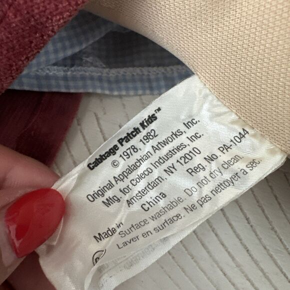 1982 VTG Cabbage Patch Kids Doll Boy Blonde Blue Eyes Dimples Jeans Vest Shoe - Picture 14 of 16